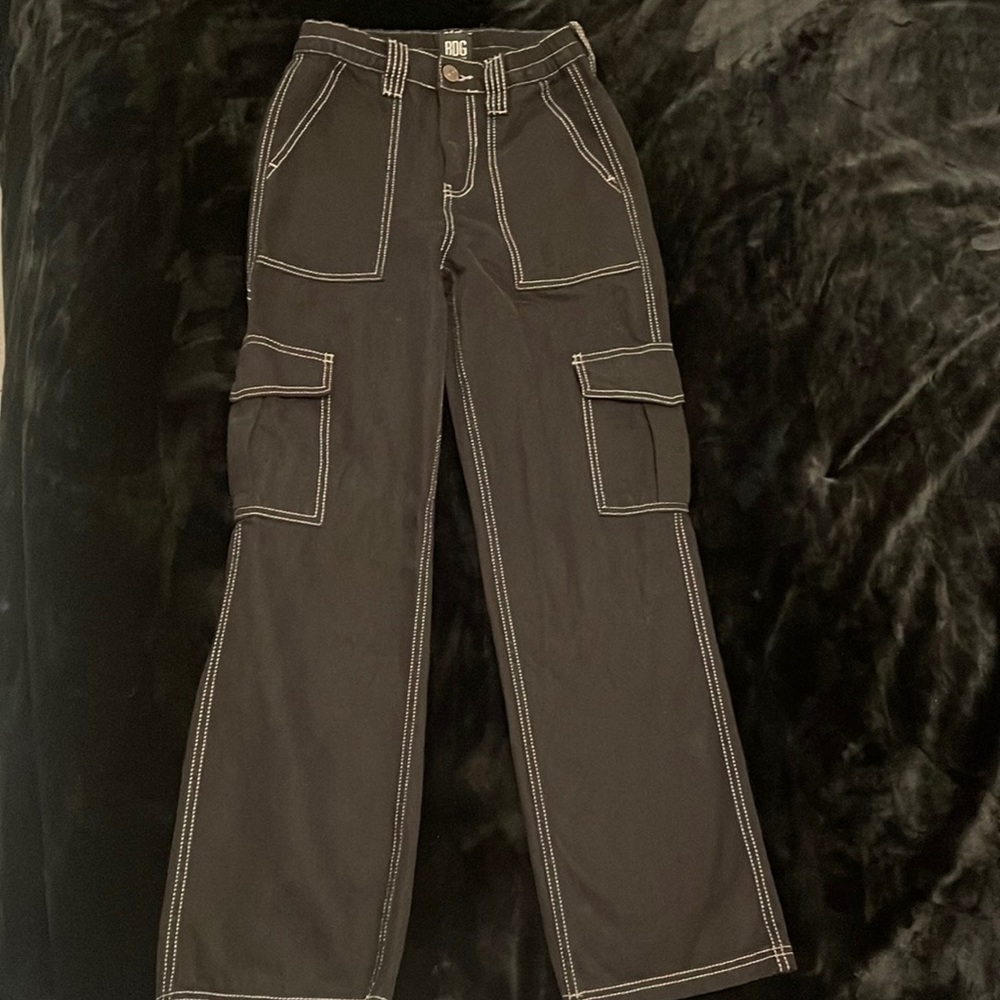 Urban Outfitters Black Cargo Pant Skate Jean Size 25